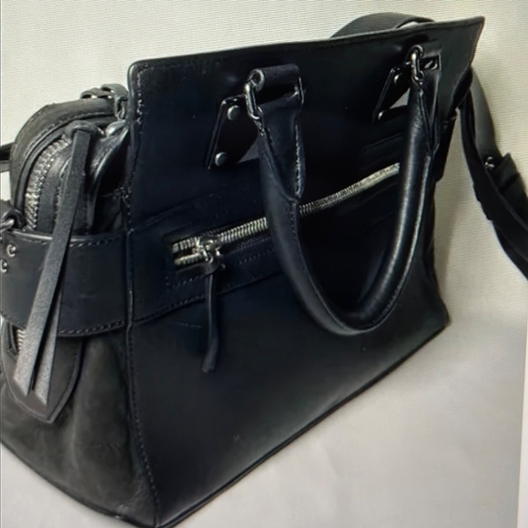 Rag & Bone Pilot Black Leather Satchel Bag - Picture 3 of 7